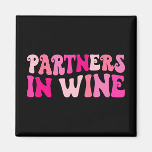 Partner in wijn drinken vrijgezellenfeest match magneet