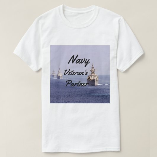 partner van de marine-veteraan t-shirt (Design voorkant)