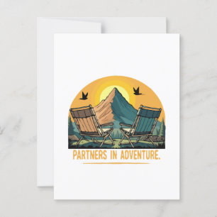 Partners in Avontuur Retro Bergkamperen Briefkaart