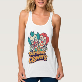 Partners in Clowery (Funny Clown Pun) Tanktop