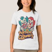 Partners in Clowery (Funny Clown Pun) Tri-Blend Shirt (Voorkant)