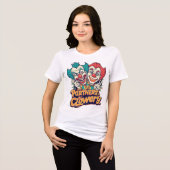 Partners in Clowery (Funny Clown Pun) Tri-Blend Shirt (Voorkant volledig)