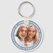 Partners in misdaad BFF Simple Modern Custom Photo Sleutelhanger (Voorkant)