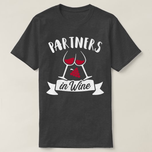 Partners in wijn t-shirt (Design voorkant)