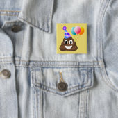 Partnerschap Emoji Poop Birthday Button (In situ)