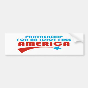 Partnerschap idiot vrij Amerika Bumperstickers