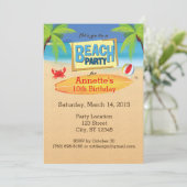 Partons à une invitation de partie de plage (Debout devant)