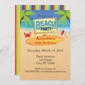 Partons à une invitation de partie de plage (Devant / Derrière)