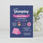 Partons invitation de rose de marine de camp de (Debout devant)