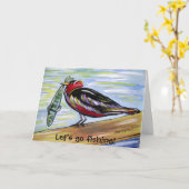 Partons pêcher ! carte de voeux (Fleur jaune)