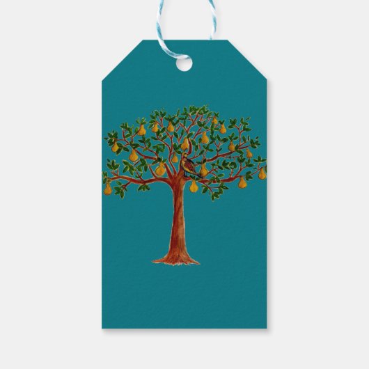 Partridge 2 in een Pear Tree Gift Labels Cadeaulabel (Achterkant)