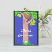 Partridge dans un arbre à poires Carte de Noël (Debout devant)