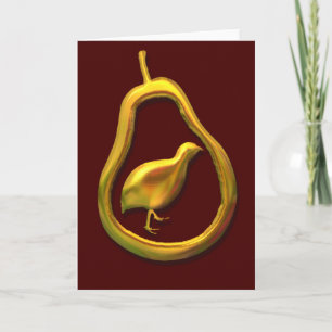 Partridge de Noël dans une carte de vacances à la 