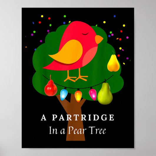 Partridge In A Pear Tree Twelve Days Of Christmas  Poster (Voorkant)