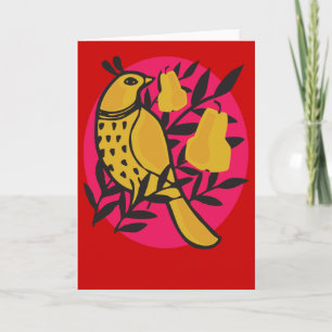 Partridge in een peerboomkaart feestdagen kaart