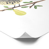 Partridge in een perenboom poster (Hoek)