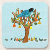 Partridge in een perenboomdecoratief Onderzetter s (Voorkant)