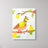 Partridge in Pear Tree Canvas Afdruk (Voorkant)