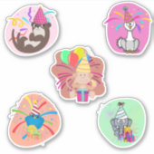 Party Animal 5 Pack Collectie Sticker (Voorkant)