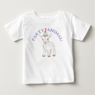 Party Animal Baby Shirt – Funny Goat Birthday T-sh