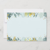 Party Animal Blue Gold Safari Anniversaire Merci (Dos)