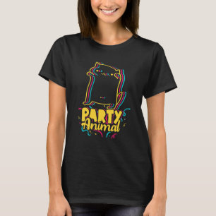 Party Animal Disco Dancing Cat Meme T-shirt
