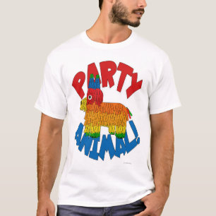 Party Animal Fun Pinata Cartoon Slogan T-shirt