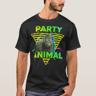 PARTY ANIMAL Funny Gorilla Girl Boy Kind Birthday T-shirt