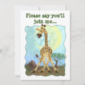 Party Animal Giraffe Kaart (Voorkant)