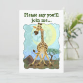 Party Animal Giraffe Kaart (Staand voorkant)