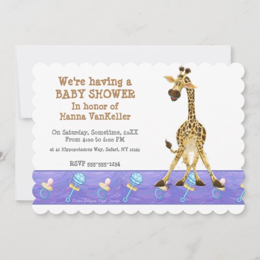 Party Animal Giraffe Kaart (Voorkant)