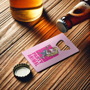 Party Animal Hair Metal Glam Rock Eenhoorn Cartoon Kredietkaart Flessenopener