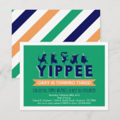 Party Animal Kinderverjaardag Uitnodiging (Voorkant / Achterkant)