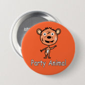 Party Animal Tiger Ronde Button 7,6 Cm (Voorkant /achterkant)