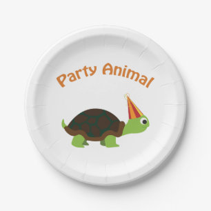 Party Animal Turtle Papieren Bordje