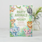 Party Animals Birthday Invitation | Safari Animal  (Debout devant)