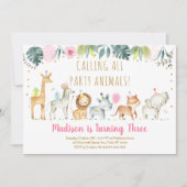 Party Animals Girl Safari Kaart (Voorkant)