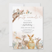 Party Animals Kids Birthday Invitation (Devant)