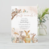 Party Animals Kids Birthday Invitation (Debout devant)