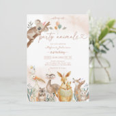 Party Animals Kids Birthday Invitation (Debout devant)