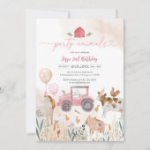 Party Animals Kids Birthday Invitation (Devant)