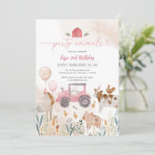 Party Animals Kids Birthday Invitation (Debout devant)