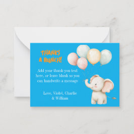 "Party Animals" Kids Birthday Thank You Card Notitiekaartje