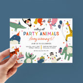 Party Animals Kids Verjaardagsfeest Kaart