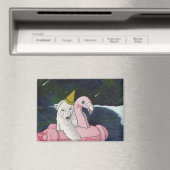 Party Animals: Polar Beer Magnet 3.5 "x2.5" Magneet (Insitu (Vaatwasser))