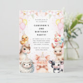 Party Animals Safari Birthday Party Invitation (Debout devant)