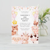 Party Animals Safari Birthday Party Invitation (Debout devant)