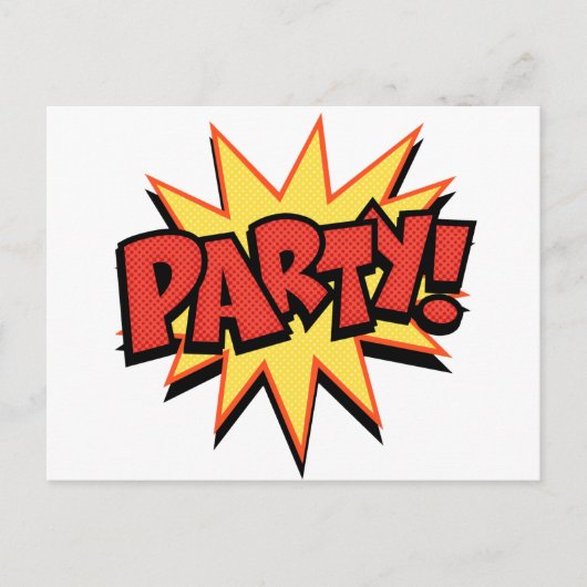 Party Bang Briefkaart (Voorkant)