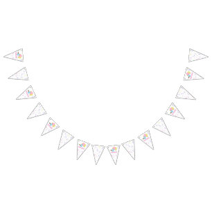 Party Bunting Banner/2e Verjaardag met ballonnen Vlaggetjes