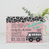 Party Bus Bachelorette Party Bash Kaart (Staand voorkant)